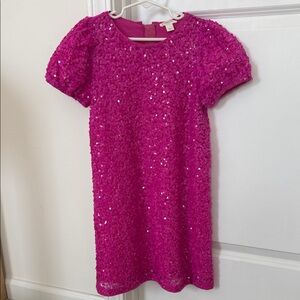 Crewcuts Fuchsia Sequin Kids Dress